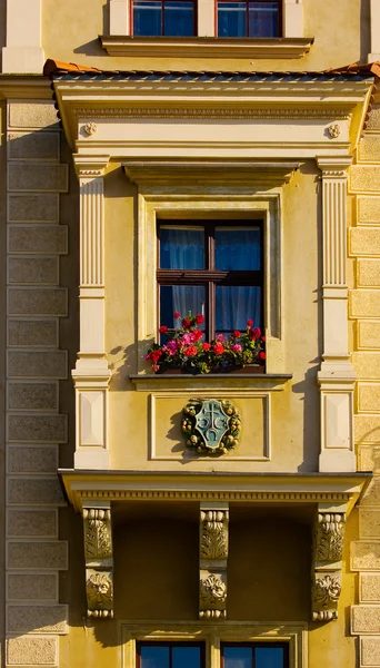 Polanduralter Balkon Stockbild