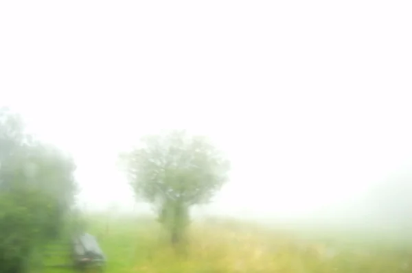 Nevoeiro irreal na estrada Fotos De Bancos De Imagens Sem Royalties