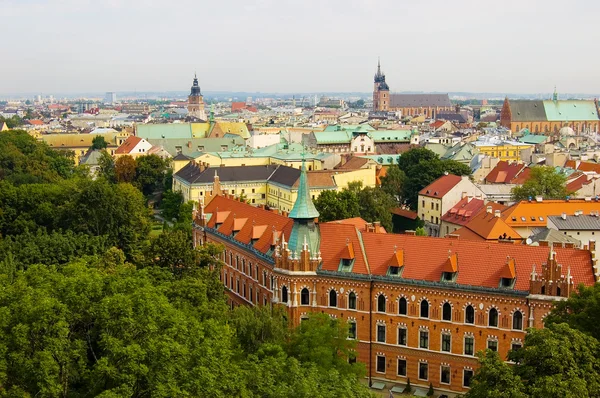 Panorama der Stadt Krakau lizenzfreie Stockbilder
