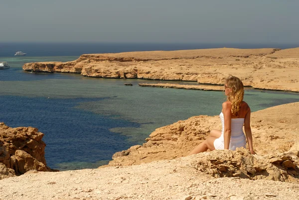 stock image Woman in a Ras Mohammed