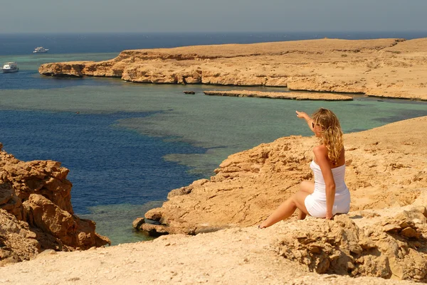 stock image Woman in a Ras Mohammed