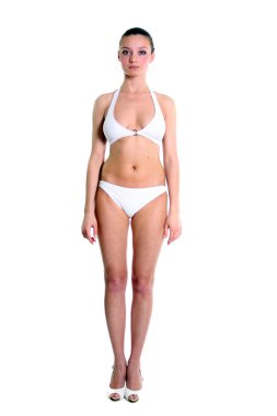 Young beautiful woman in underwear clipart