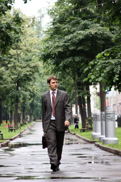 stock image Businessman walking on the street