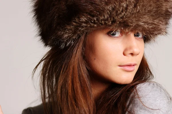 Furry kapelusz — Zdjęcie stockowe