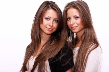 Twins girls clipart