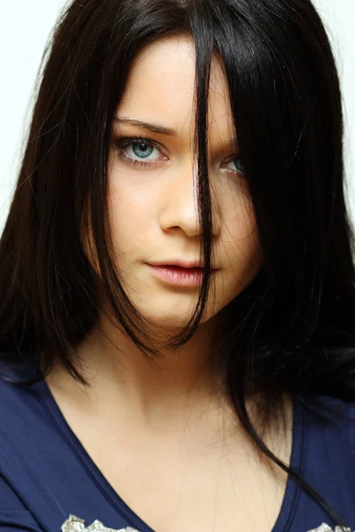 Güzel kız closeup portresi — Stok fotoğraf