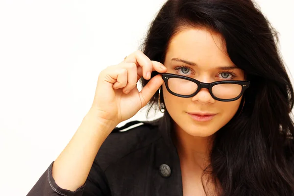 Frau mit Brille — Stockfoto