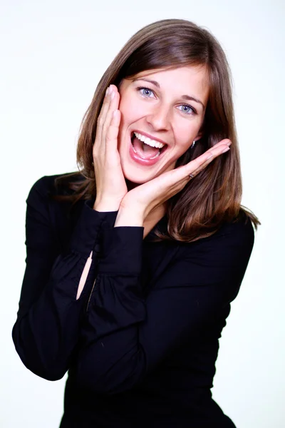 Young happy smiling woman — Stock Photo, Image
