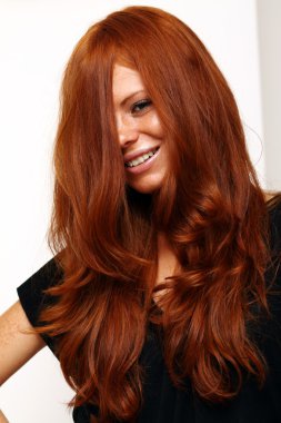 Beautiful redhair woman clipart