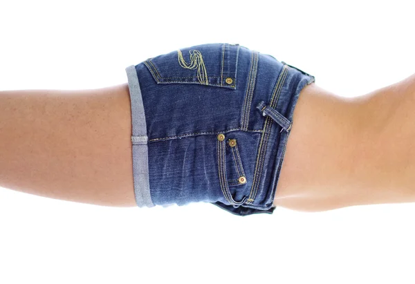 Blue jeans shorts — Stock Photo, Image