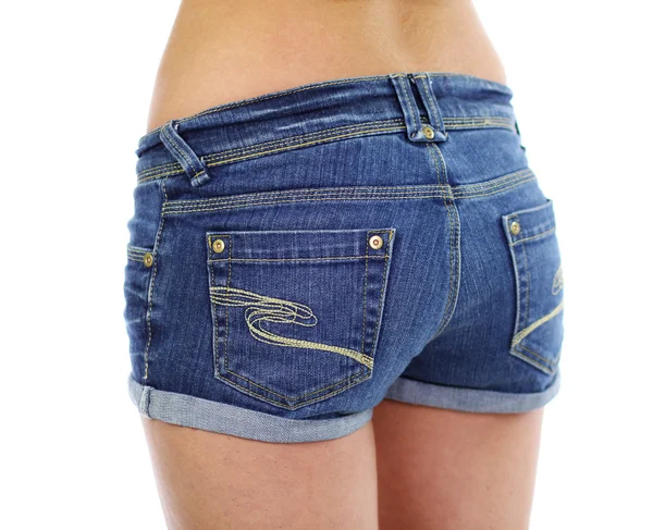 Blue jeans shorts — Stock Photo, Image