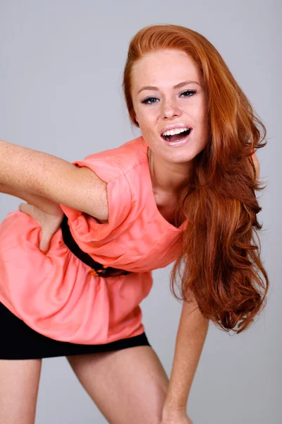 Gyönyörű redhair nő — Stock Fotó