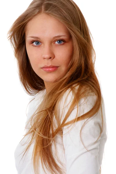 Retrato de close-up de uma mulher atraente — Fotografia de Stock