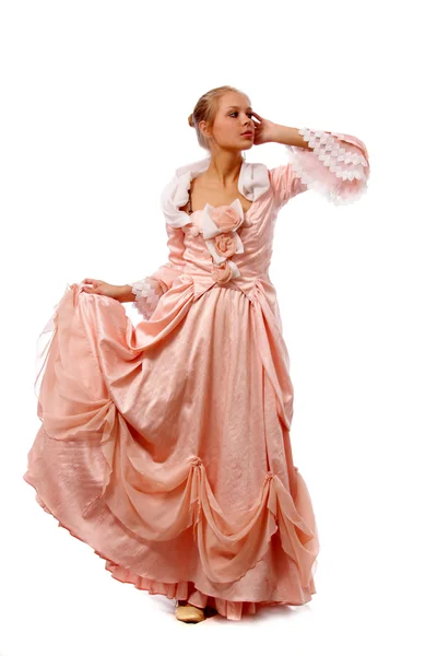 ピンクのドレスの女性 — ストック写真