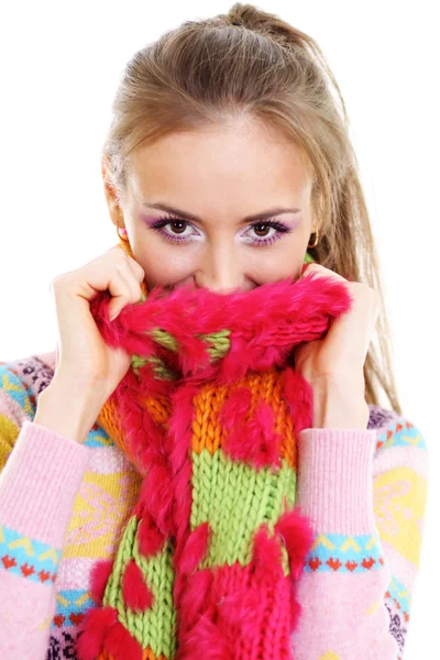 stock image Winter happy young woman