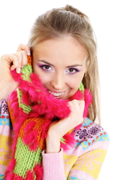 Szczęśliwa młoda kobieta zima — Zdjęcie stockowe