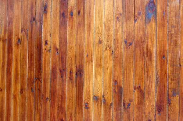 Brown lacquered wooden wall — Stock Photo, Image