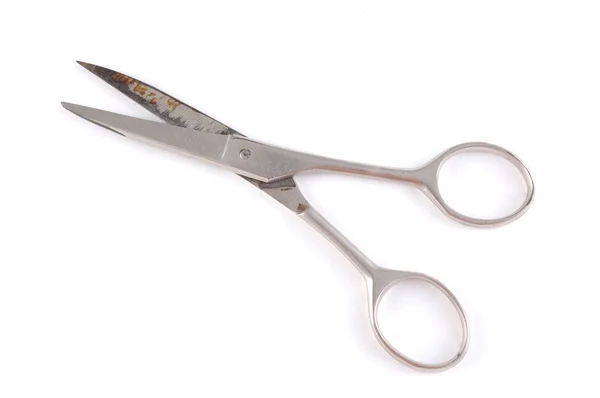 Metallic scissors — Stock Photo, Image