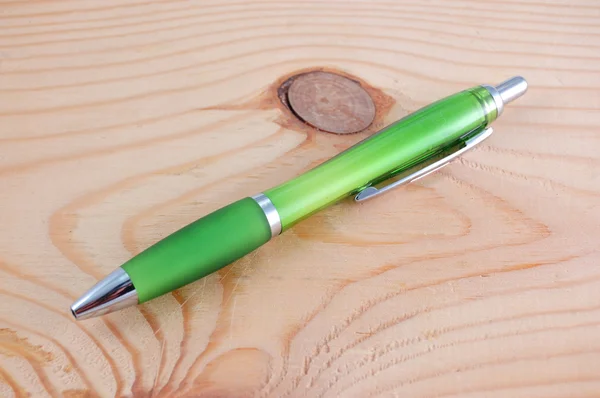 Grön penna — Stockfoto