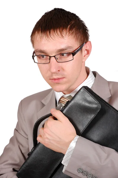 Man in een grijs pak — Stockfoto