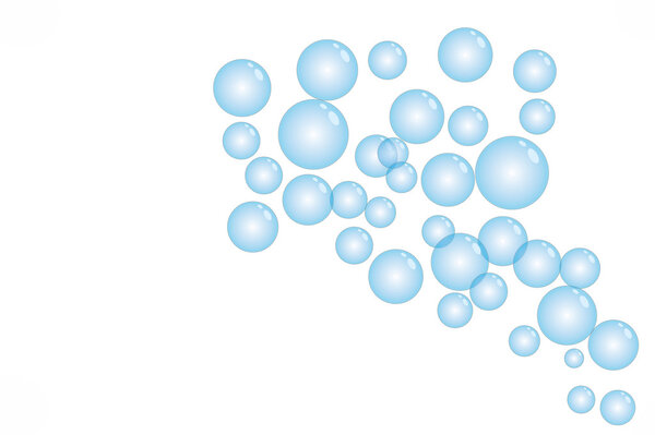 Blue soap-bubbles