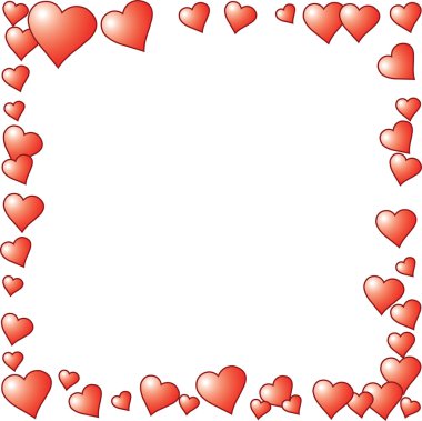 Print-holder with hearts clipart