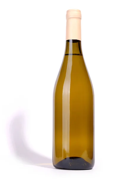 Bir şişe beyaz şarap. — Stok fotoğraf