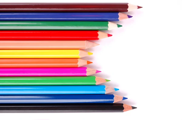 Muitos lápis de cera — Fotografia de Stock