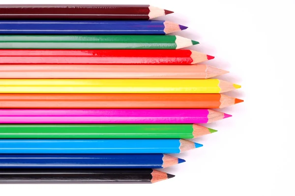 Muitos lápis de cera — Fotografia de Stock