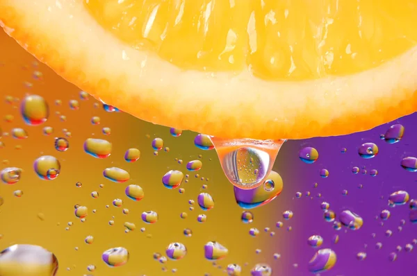 Fresh lobule of orange — Stock Photo, Image