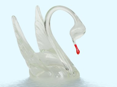 Crystal swan clipart