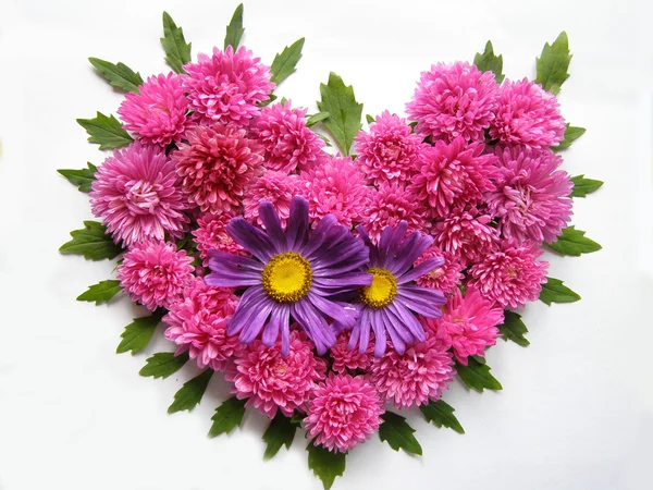 Corazón floral — Foto de Stock