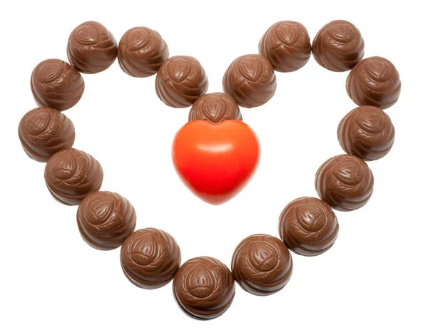 Шоколадное сердце — стоковое фото