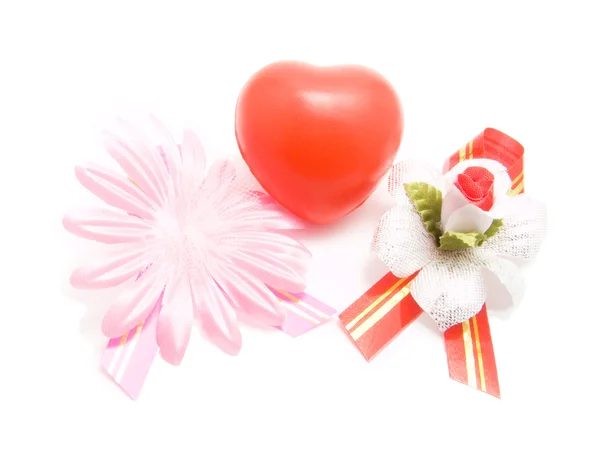 Valentines met bloemen — Stockfoto