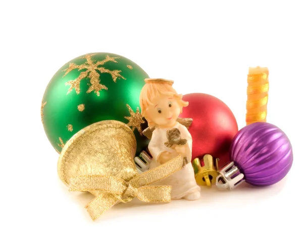 Anjo e brinquedos de Ano Novo — Fotografia de Stock