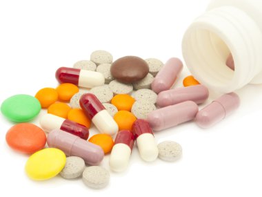 Pills and vitamins clipart