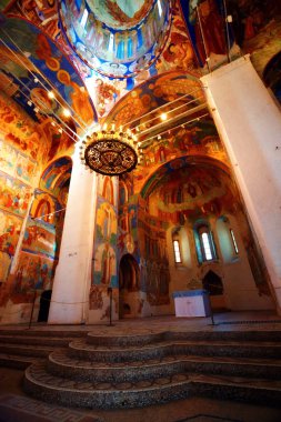 Interior of Suzdal church clipart