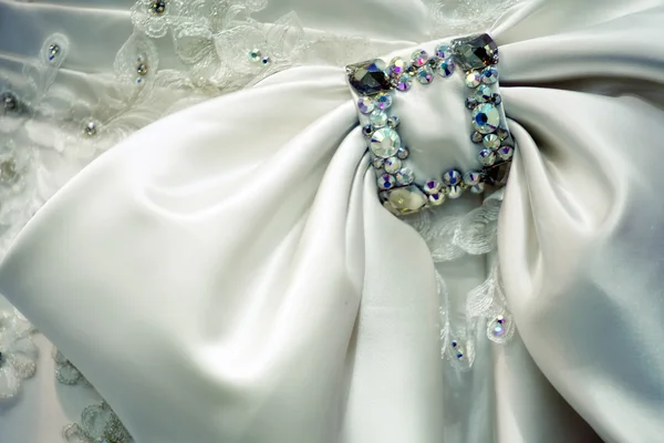 Detalhe do vestido de noiva — Fotografia de Stock