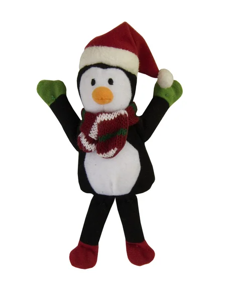 企鹅在一顶帽子和一条围巾 — 图库照片