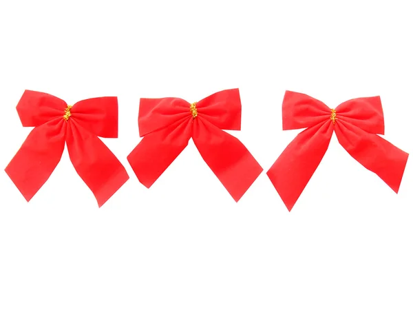 Red Christmas ribbons — Stock Photo, Image