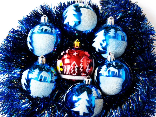 Ornamenti sferici di Natale Fotografia Stock