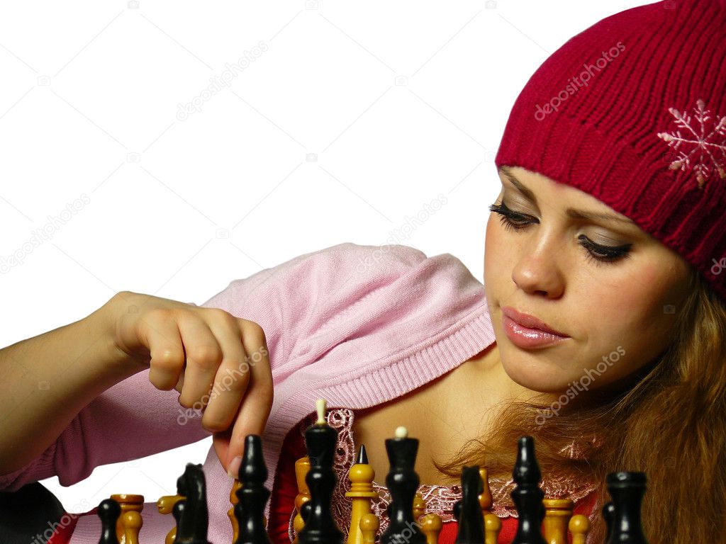 Chess of game of the girl