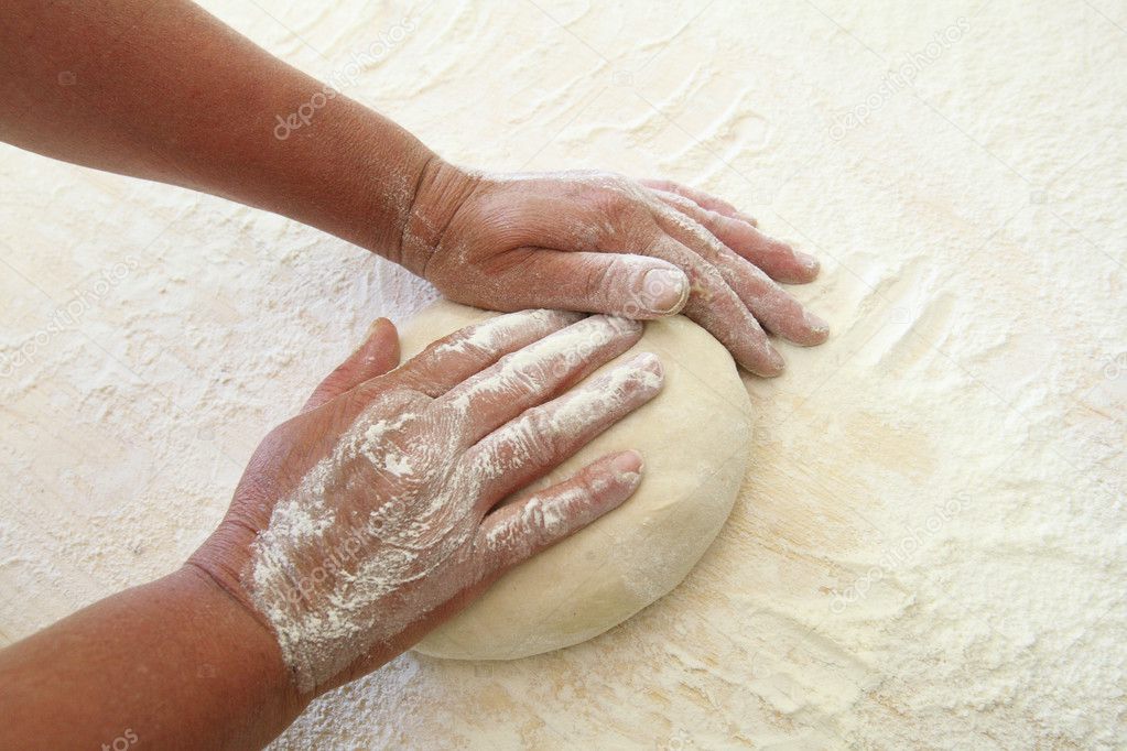 Hands make bread