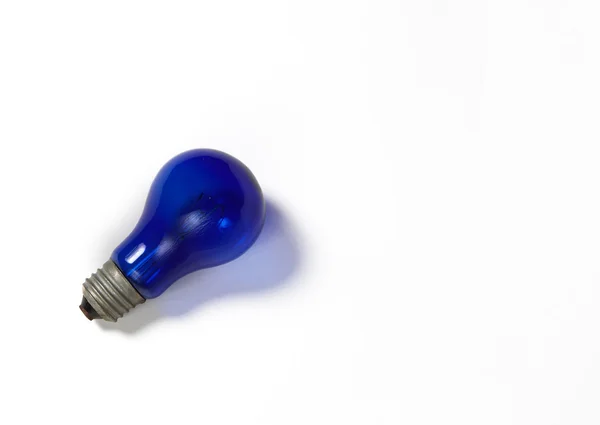 Blå glödlampa — Stockfoto