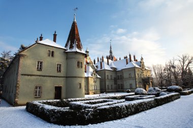 Castle in winter, Ukrain clipart