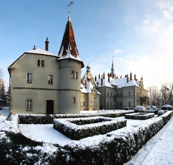 Замок зимой, Украина — стоковое фото