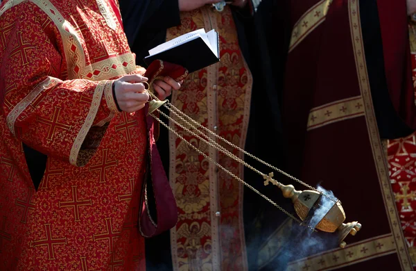 Censer in the hands of priest — Stock Photo, Image