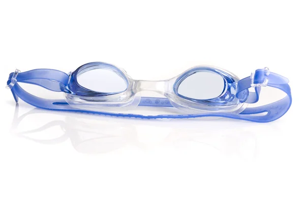 Blå simma glasögon — Stockfoto