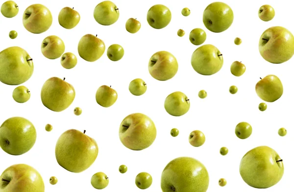 Green apples background — Stock Photo, Image
