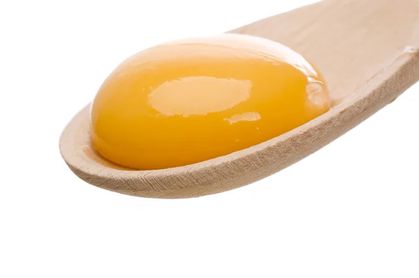 Яйце в ложкою — стокове фото